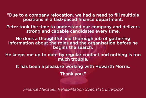 Finance Manager, Rehabilitation Specialist